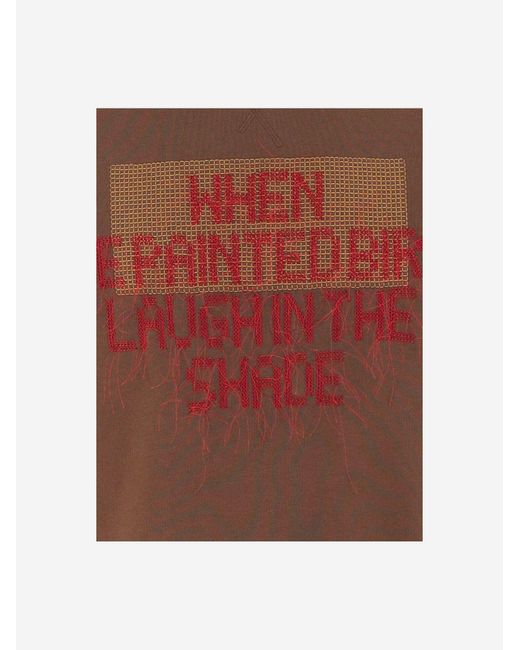 J.W. Anderson Brown Sweatshirt Embroidered Cotton Sweatshirts for men