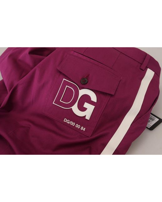 Dolce & Gabbana Red Elegant Cotton Stretch Pants for men