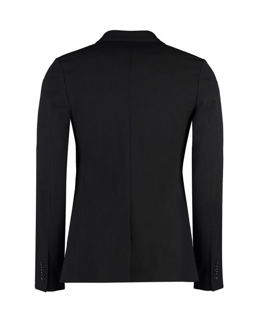 Dolce & Gabbana Black Cotton Blend Single-Breast Jacket for men