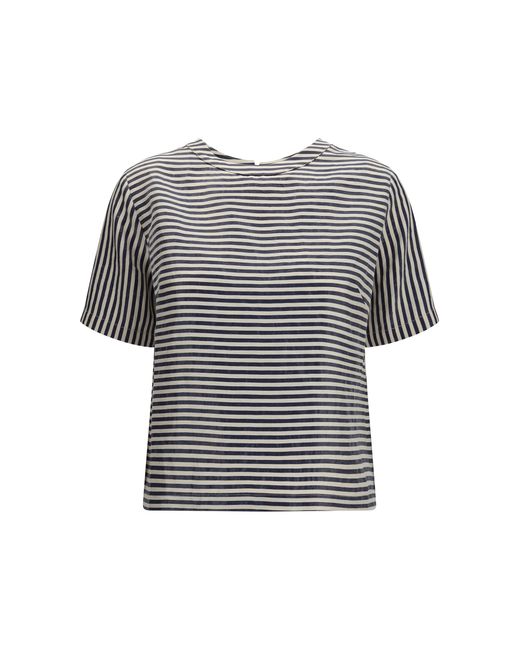Cruna Gray Short-Sleeved T-Shirt Linen T-Shirts & Jerseys
