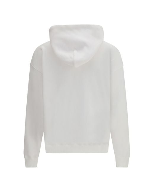 Off-White c/o Virgil Abloh White Big Bookish Skate Hoodie Cotton Sweatshirts for men