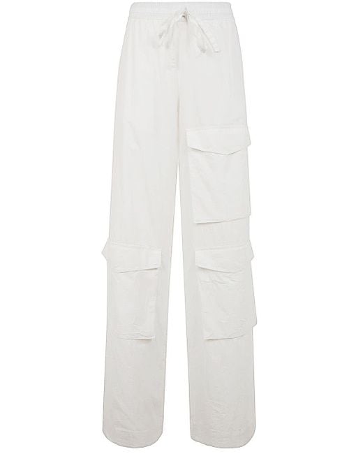 Essentiel Antwerp White Fopy Cargo Pocket Pants