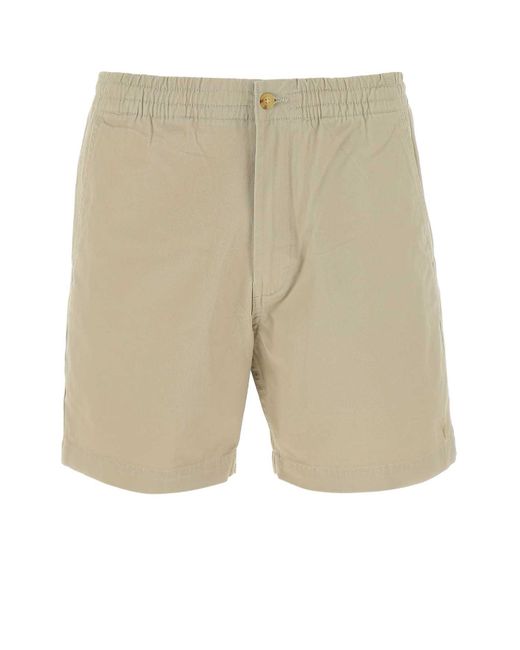 Polo Ralph Lauren Natural Dove-grey Stretch Cotton Bermuda Shorts for men