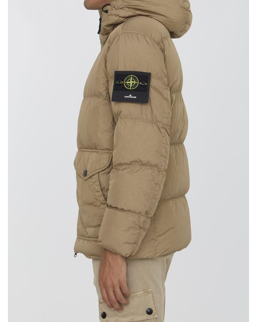 Stone Island Natural Crinkle Reps R-Ny Down Jacket for men