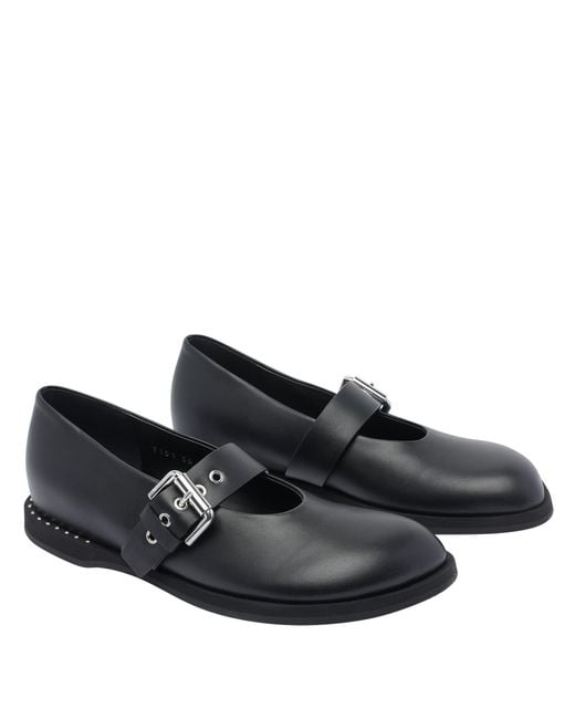 Premiata Black Flat Shoes Calf Leather/ Rubber Sole