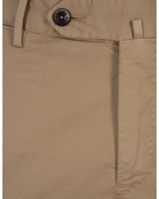 PT01 Natural Dark Stretch Cotton Classic Trousers for men