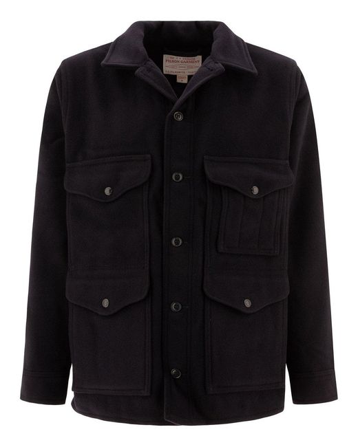 Filson Black Mackinaw Wool Jacket for men
