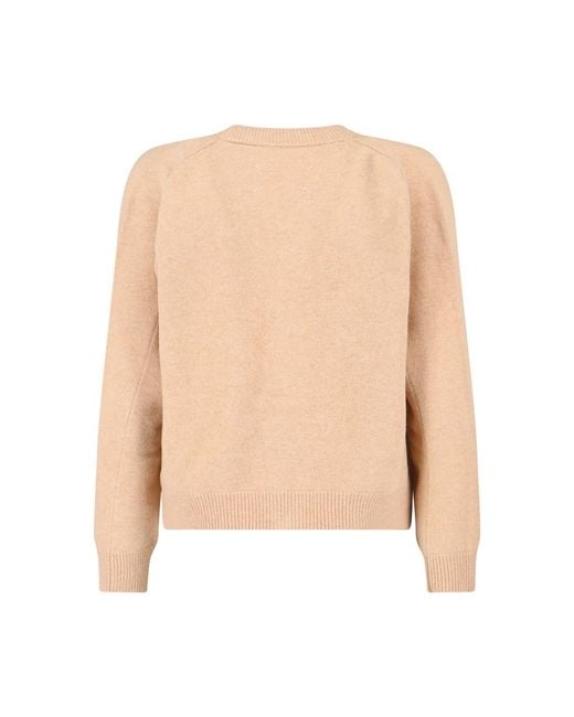 Maison Margiela Natural Four Stitches" Wool Cardigan
