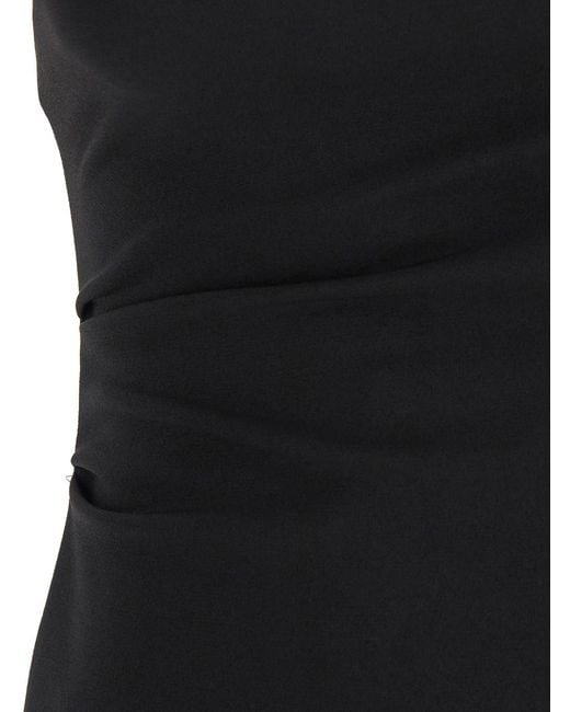 Le Plain Black Bustier Dress With Slit
