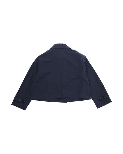 MAX&Co. Blue Jacket Cotton-Blend Blazers