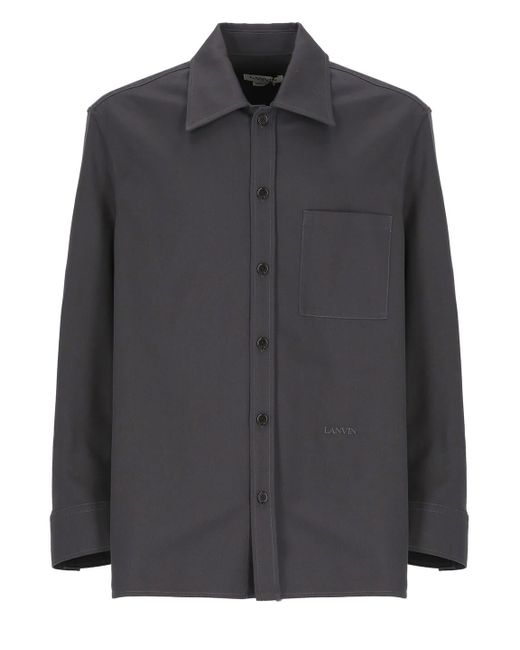 Lanvin Black Shirts Grey for men