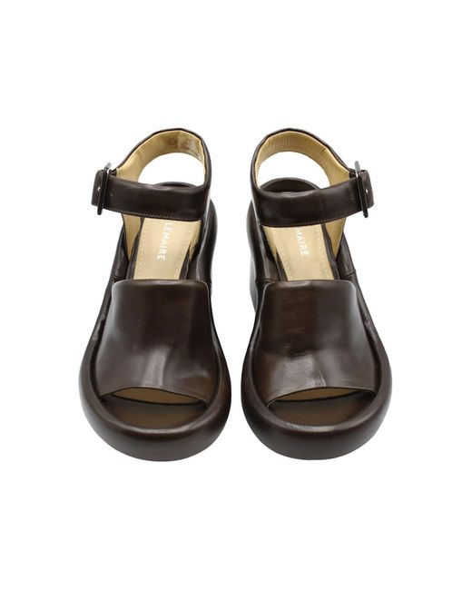 Lemaire Black Padded Wedge Sandal Shoes