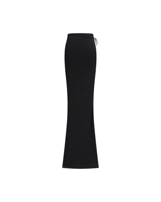 Moncler Black Cotton Long Skirt