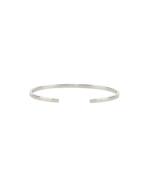 MM6 by Maison Margiela White Bangle Rigid Brass Bracelets