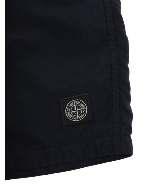 Stone Island Blue Shorts With Side Pockets Polyamide for men