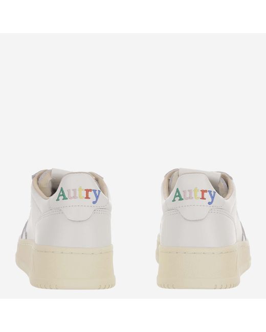 Autry White Leather Sneakers Medalist Low Trainers