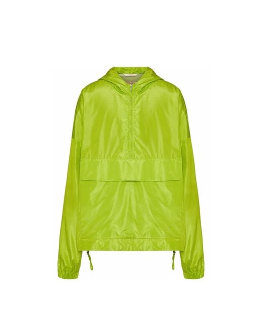 Valentino Green Oversized Anorak Neon Jacket for men