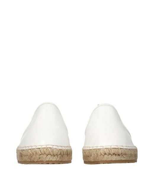 Jimmy Choo White Lychee Espadrilles Leather/Latte