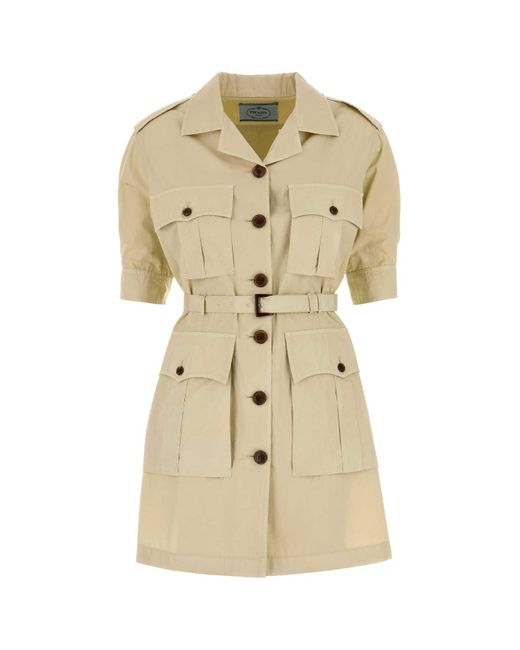 Prada Natural Poplin Shirt Dress
