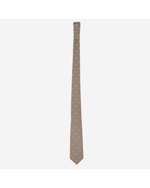 Gucci White Silk Tie Morsetto Print, Ties & Bow for men