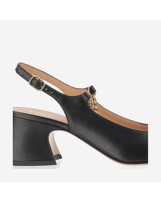 Chloé Black Chloé Charms Slingback Pumps