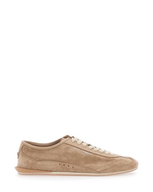 Dolce & Gabbana Brown Sneakers Gimondi Plus Suede Trainers for men