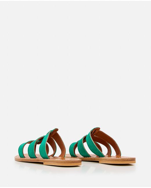 K. Jacques Green Dolon Leather Sandals