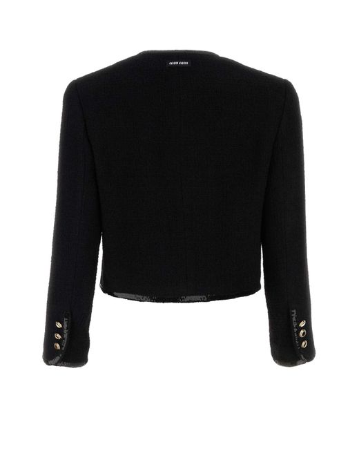 Miu Miu Black Coats & Jackets