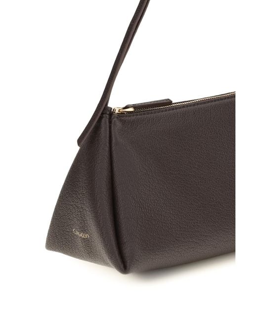 Calvin Klein Brown Handbag Aurelis Calf Leather Shoulder Bags