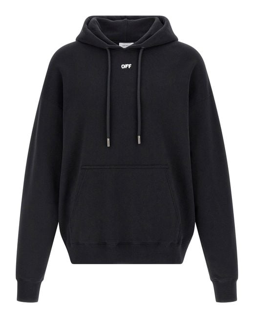 Off-White c/o Virgil Abloh Blue Logo Embroidered Hoodie