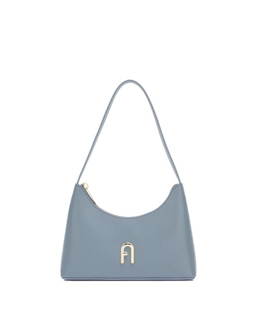 Furla Blue Diamante Mini Leather Shoulder Bag
