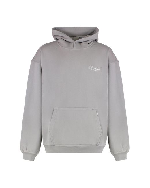 Represent Gray Hooded Sweatshirt Cotton Jumpers for men