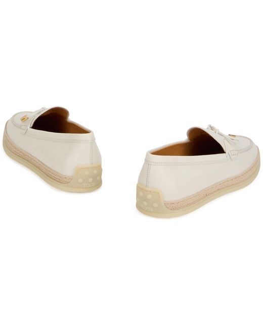 Tod's White Loafer Calfskin Loafers