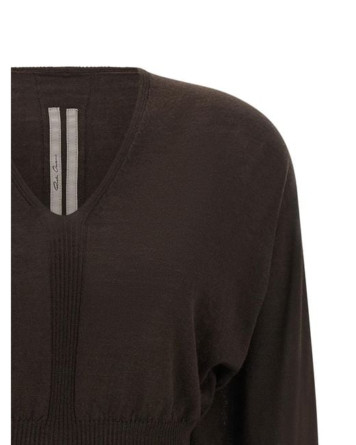 Rick Owens Black Virgin Wool Shirt