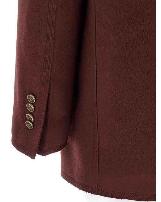 Etro Purple Double-Breasted Blazer Wool Blazer, Suits