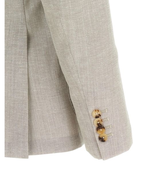 Pal Zileri Gray Brera Blazer Cupro for men