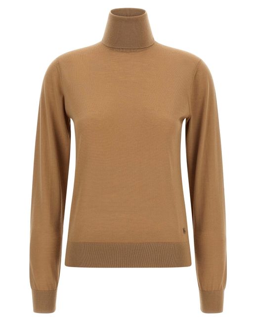 Dolce & Gabbana Brown Cashmere Turtleneck Sweater