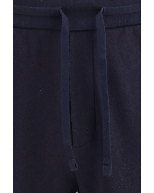 Loro Piana Blue Trousers Neem Cotton for men