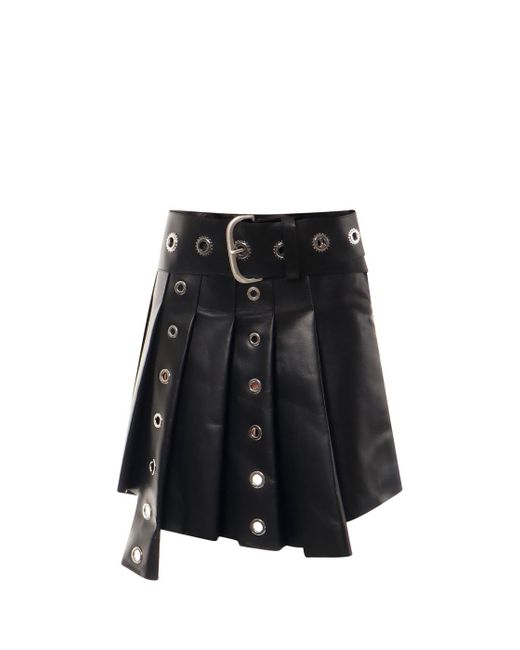 Off white hotsell leather skirt
