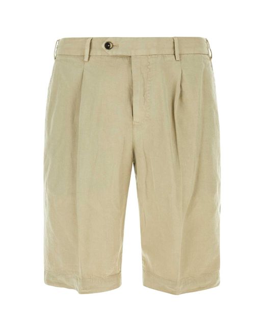 PT01 Natural Beige Lyocell Blend Bermuda Shorts for men