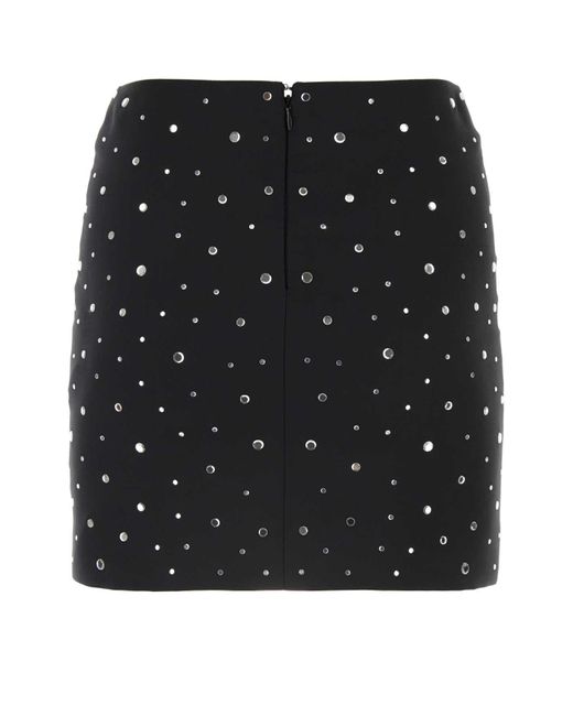 GIUSEPPE DI MORABITO Black Stretch Cotton Blend Mini Skirt