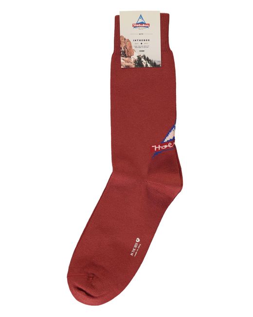 Holubar Red Cotton Socks for men