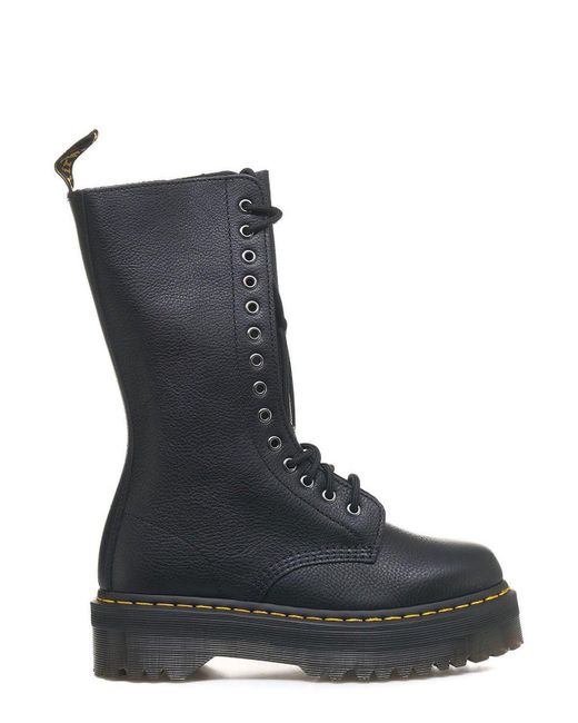 Dr. Martens Black 1B99 Mid Calf Lace-Up Boots