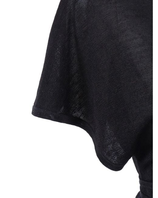 P.A.R.O.S.H. Black Sweater Linen Viscose Crewneck