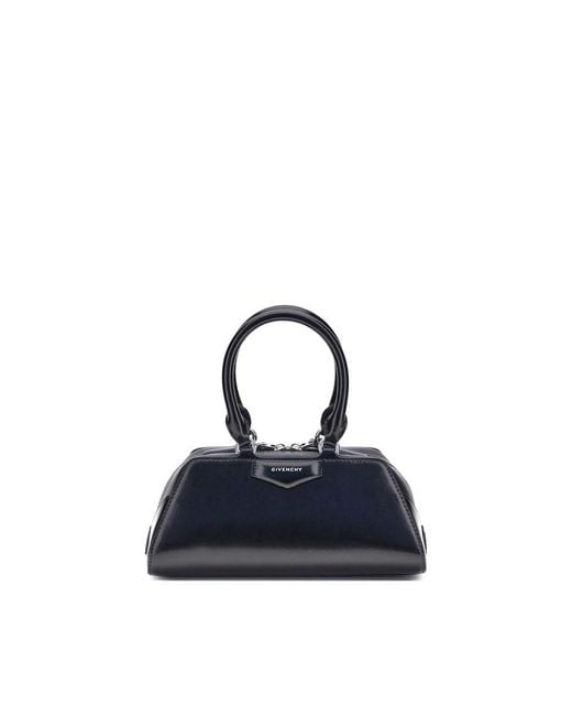 Givenchy Blue Black Calf Leather Bos Taurus Handbag for men
