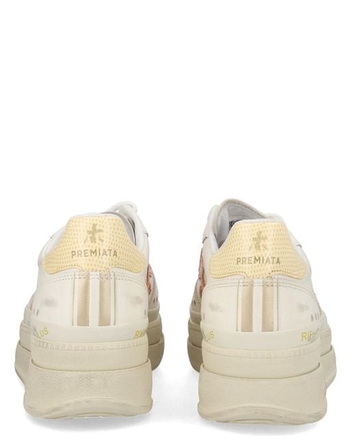 Premiata Natural Sneaker Micol Calf Leather Trainers