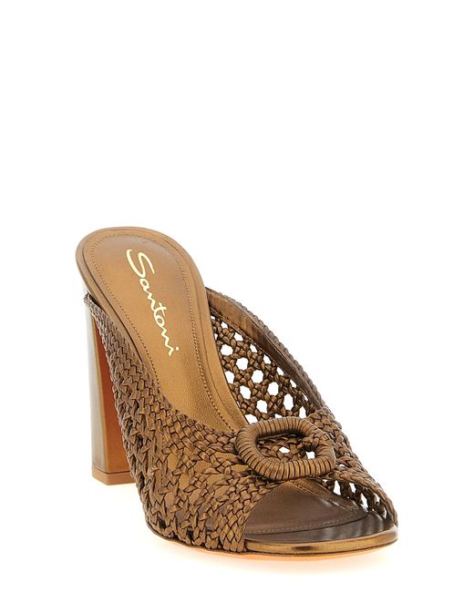 Santoni Brown 'Luce' Sandals