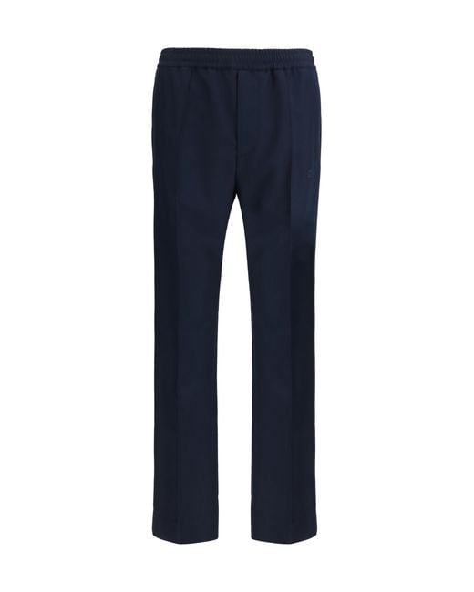Gucci Blue Technical Panama Pants Polyester for men