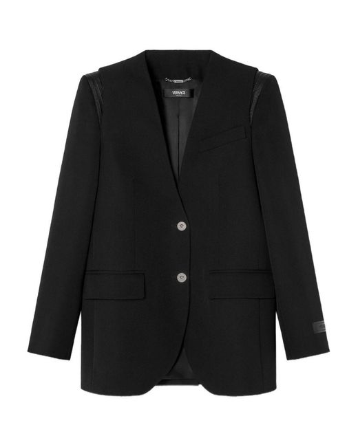 Versace Black Blazer Virgin Wool Jacket