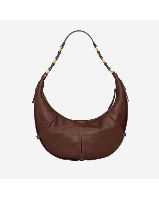 Saint Laurent Brown Hobo Bag Lambskin Leather Shoulder